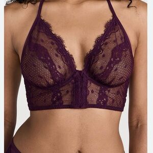 Free People Lennox Longline Underwire Bra Size Small Front Hook T-back